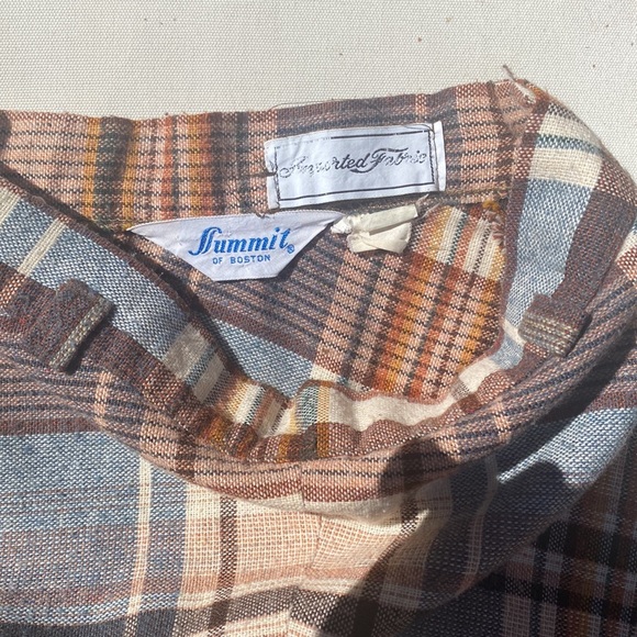 Vintage 1970s wool blend plaid maxi skirt - Picture 2 of 3